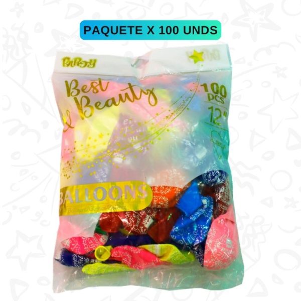 Globo Infinity R12 "Feliz Cumpleaños" - Imagen 3
