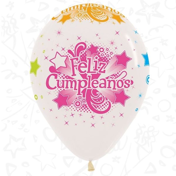 Globo Cristal "Feliz Cumpleaños" R12