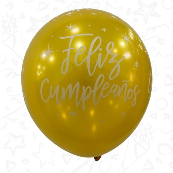 Globo Satinado Infinity "Feliz Cumpleaños" - Imagen 3