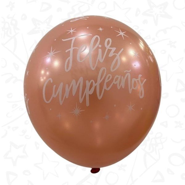 Globo Satinado Infinity "Feliz Cumpleaños" - Imagen 2