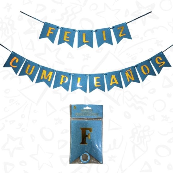 Festón Escarchado “Feliz Cumpleaños” - Imagen 8
