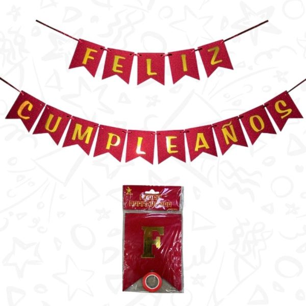 Festón Escarchado “Feliz Cumpleaños” - Imagen 4