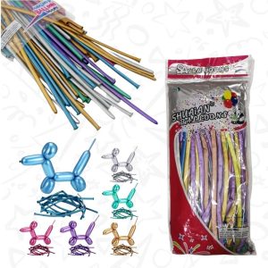 Globo Mil Figuras Cromado x 100 unds.