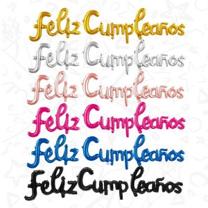 Letrero Inflable “Feliz Cumpleaños” Cursivo