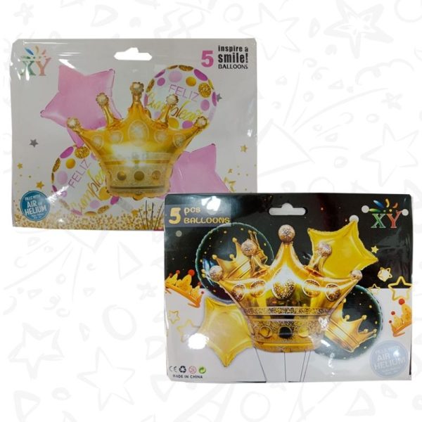 Bouquet de Globos Corona x 5 pcs.