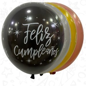 Globo Satinado Infinity "Feliz Cumpleaños"