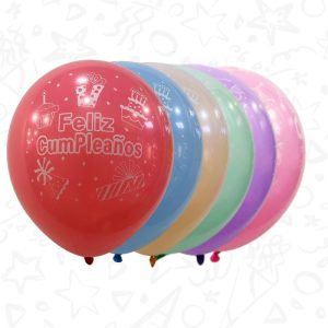 Globo Pastel Infinity “Feliz Cumpleaños”