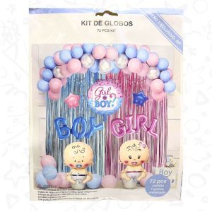 Arco orgánico revelación para gender reveal y baby shower