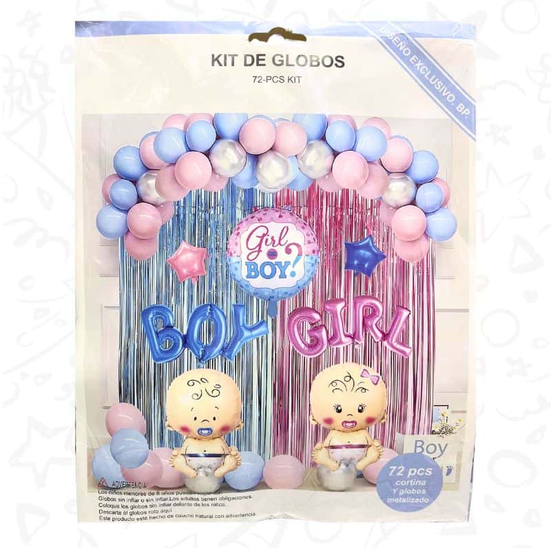 Arco orgánico revelación para gender reveal y baby shower